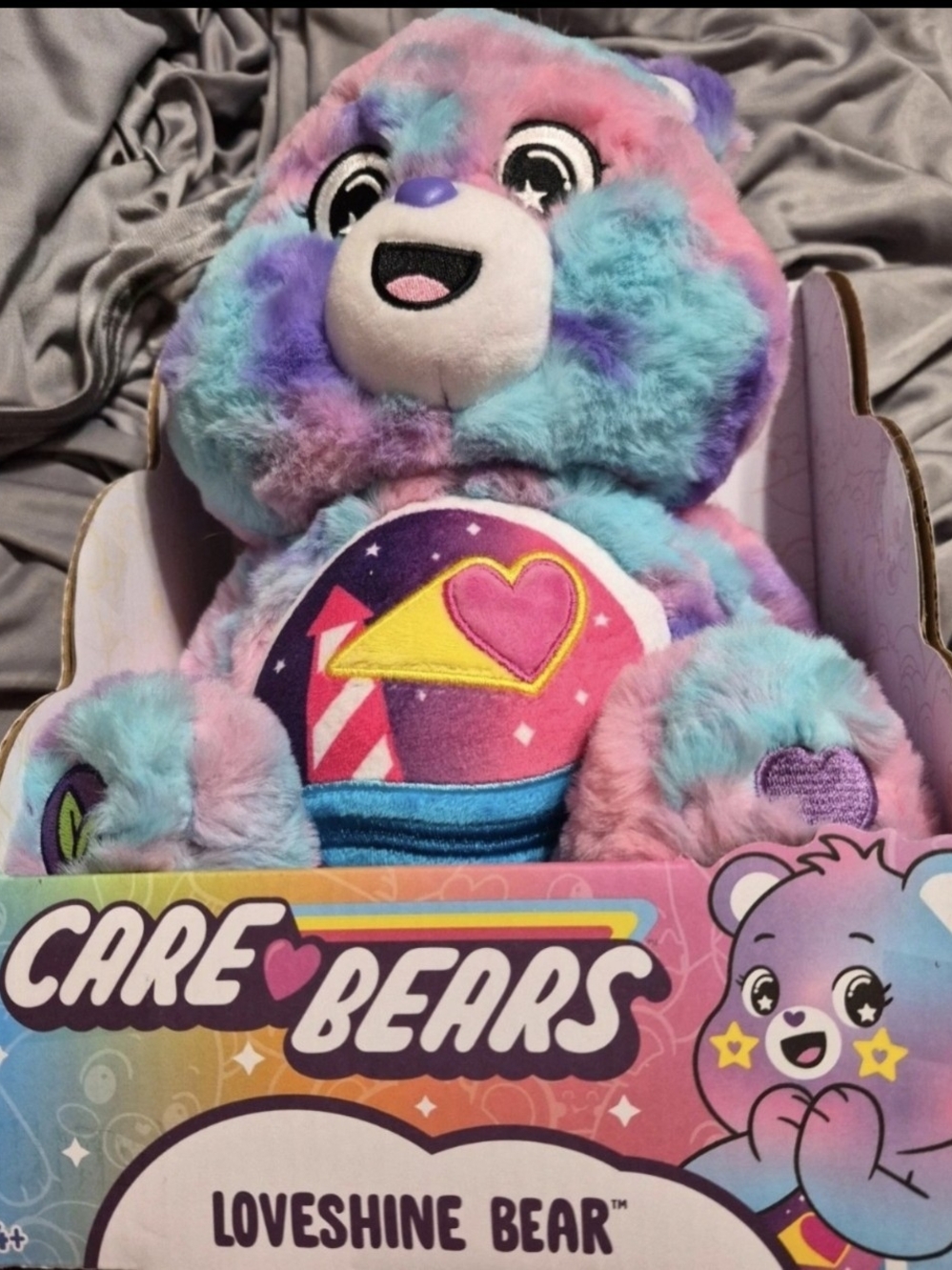 Care Bears Loveshine Bear Plush - Pink, Blue & Purple